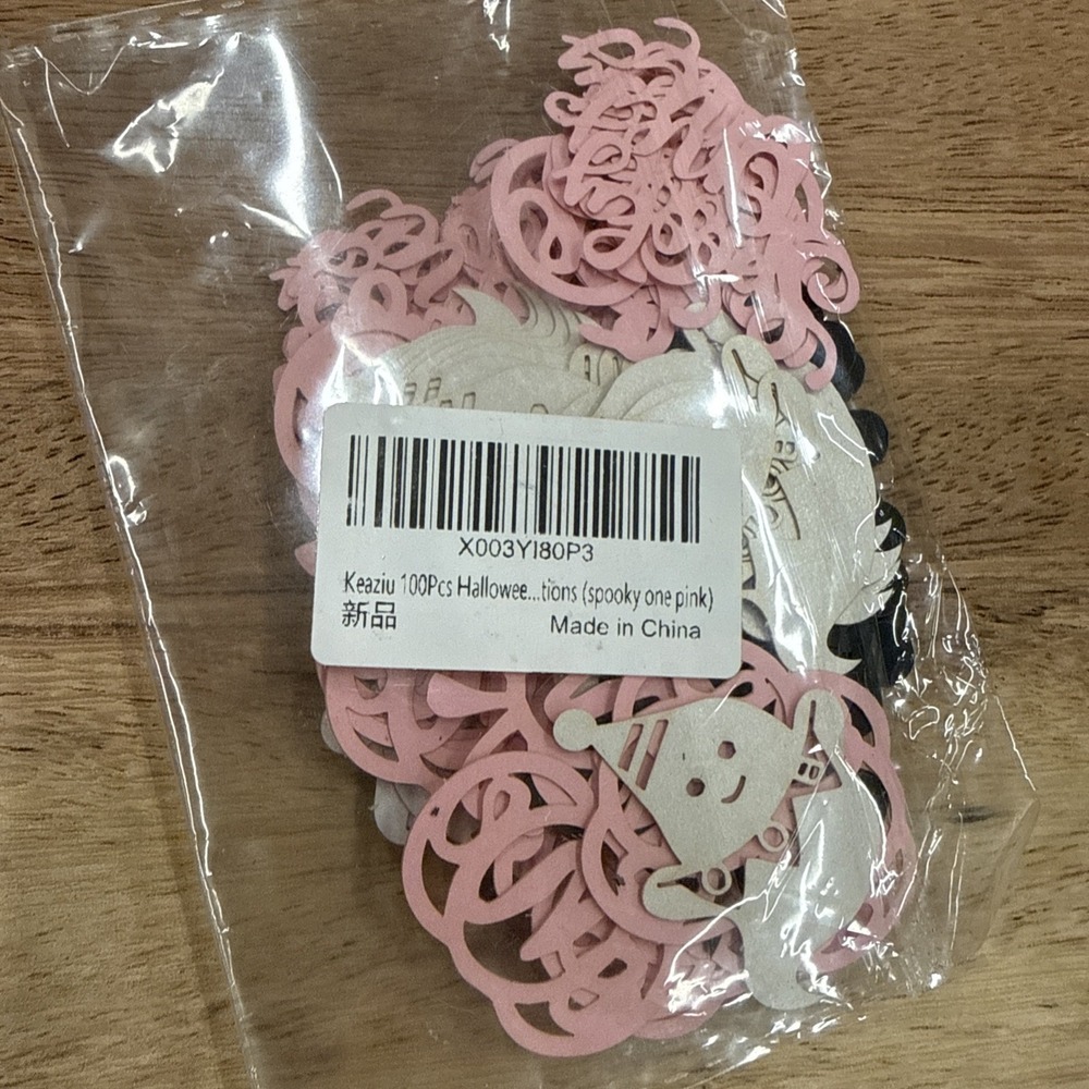 100 Piece Halloween Table Decorations Ghost Pumpkins Skeletons Happy Halloween